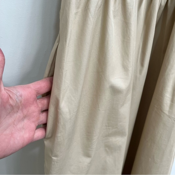 Old Navy Fit & Flare High-Neck Combination Midi Dress Sleeveless Tan Size XL - Picture 8 of 15